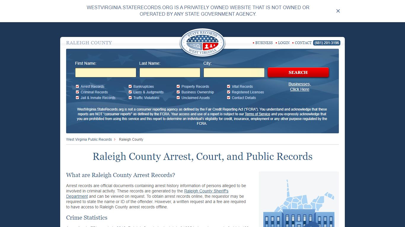Raleigh County Arrest, Court, and Public Records