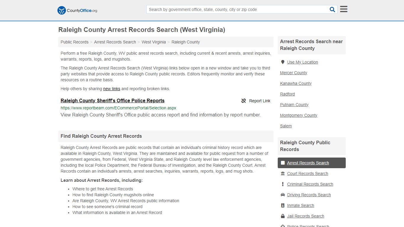 Arrest Records Search - Raleigh County, WV (Arrests & Mugshots)